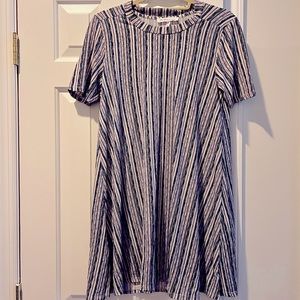 BCBGeneration A-Line Swing T-Shirt Dress Stripes